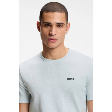 Waffle T-shirt 10269584 01 Open Blue  BOSS