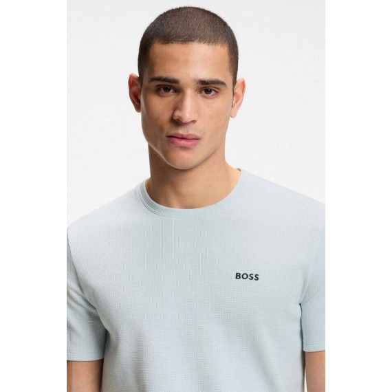 Waffle T-shirt 10269584 01 Open Blue  BOSS