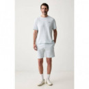 Waffle T-shirt 10269584 01 Open Blue  BOSS