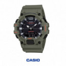 CASIO HDC-700-3A2 | Reloj Analógico-digital Verde con Telememo, Hora Mundial y 100 M