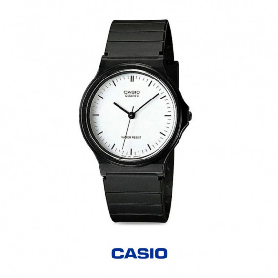 CASIO MQ-24-7E | Reloj Analógico Negro con Esfera Blanca