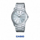 CASIO MTP-1239D-7A | Reloj Analógico de Acero con Día y Fecha