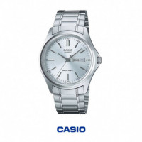 CASIO MTP-1239D-7A | Reloj Analógico de Acero con Día y Fecha