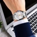 CASIO MTP-1370D-7A2 | Reloj Analógico con Calendario y Esfera Plateada