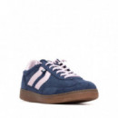 Xti Zapatilla en suave antelina 144170-NAVY
