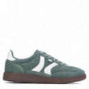 Xti Zapatilla en suave antelina 146125-AQUA