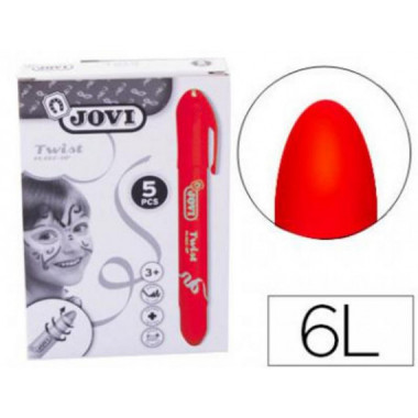 Barra de Maquillaje Jovi Twist Face Rojo 5 Unidades 19105