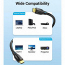 Cable HDMI 2.1 8K Vention 3 Metros Negro