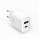 Cargador de Pared XO CE12 20W PD Tipo C + USB A Blanco