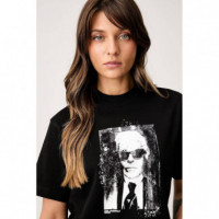 Klj Reg Karl Kameo Tee Black  KARL LAGERFELD