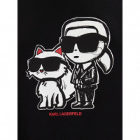 Ikon Sketch Duo T-shirt Black  KARL LAGERFELD