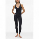 Contrast Piping Leggings Black  KARL LAGERFELD
