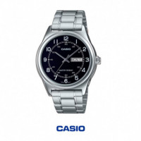 CASIO MTP-V006D-1B2 | Reloj Analógico Negro con Día y Fecha