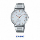 CASIO MTP-VT01DM-7A | Reloj Analógico con Esfera Efecto Mármol Blanca