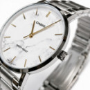CASIO MTP-VT01DM-7A | Reloj Analógico con Esfera Efecto Mármol Blanca