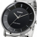 CASIO MTP-VT04D-1E | Reloj Analógico Minimalista Negro de Acero Inoxidable