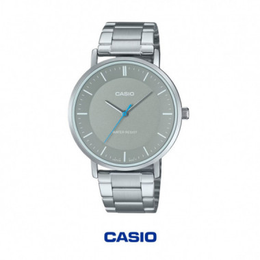 CASIO MTP-VT04D-8E | Reloj Anal&oacute;gico Gris Minimalista de Acero Inoxidable