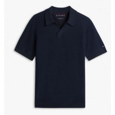 TOMMY HILFIGER - DC COTTON/LYOCELL HONEYCOMB POLO - C1G - F|MW0MW41823/C1G