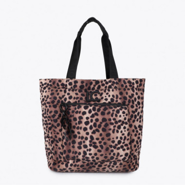 Lola Casademunt Bolso shopper de nailon con estampado animal LF2604037-25N