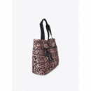 Lola Casademunt Bolso shopper de nailon con estampado animal LF2604037-25N