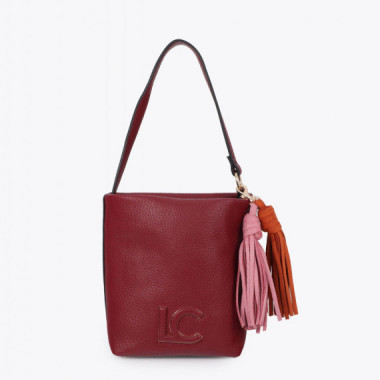 Lola Casademunt Bolso de hombro de piel sint&eacute;tica con pompones LF2604058-33