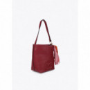 Lola Casademunt Bolso de hombro de piel sintética con pompones LF2604058-33