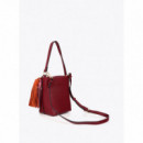 Lola Casademunt Bolso de hombro de piel sintética con pompones LF2604058-33