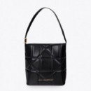 Lola Casademunt Bolso con nudi acolchado hobo con logo LF2604088-00N