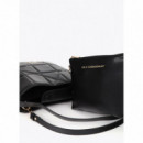 Lola Casademunt Bolso con nudi acolchado hobo con logo LF2604088-00N