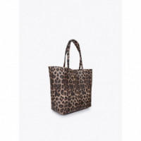 LOLA CASADEMUNT Shopper Básica con Estampado Animal LF2604097-2N5