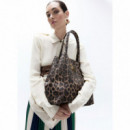 Lola Casademunt Shopper básica con estampado animal LF2604097-2N5