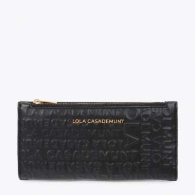 LOLA CASADEMUNT Cartera B&aacute;sica con Logo Bordado LF2612026-00N