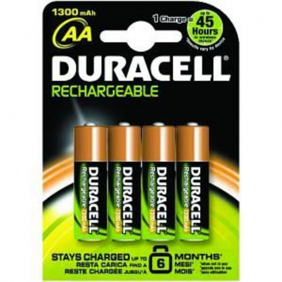 Pack 4 Pilas DURACELL Aa Recargables Nimh 1.2V (HR6-B)