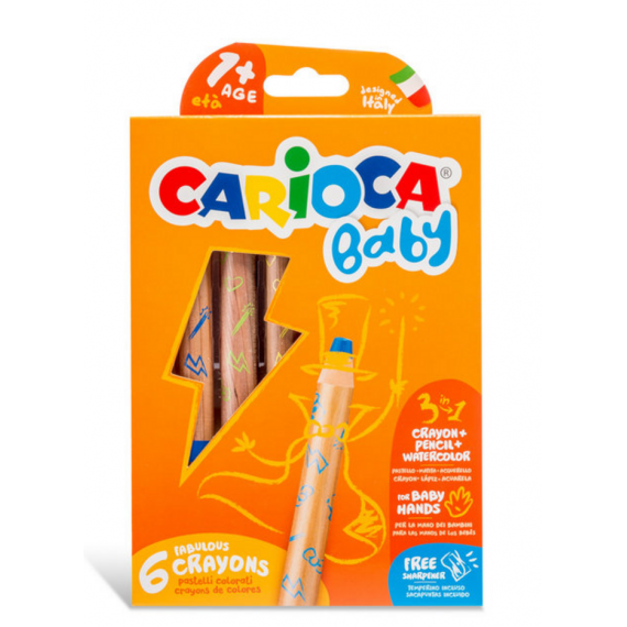 Crayones CARIOCA Baby 3 en 1 6 Unidades