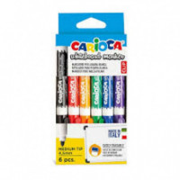 Rotuladores para Pizarra Blanca 6 Colores 4.5 Mm CARIOCA