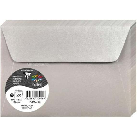 Sobres POLLEN 114X162 Mm 20 Unidades Crema Metalizado