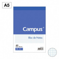 Bloc de Notas Microperforado CAMPUS A5 60 G 80 Hojas Cuadrícula 4 Mm - Guanxe Atlantic Marketplace