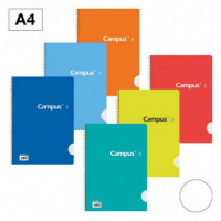 Bloc Espiral CAMPUS A4 Tapa Básica 80 Hojas 60 G Liso - Guanxe Atlantic Marketplace