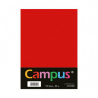 Papel A4 80G de 100 Hojas Rojo  CAMPUS - Guanxe Atlantic Marketplace