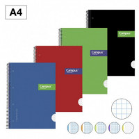 Bloc Espiral A4 Tapa Extradura CAMPUS 160 Hojas 70 G Cuadrícula 5 Mm - Guanxe Atlantic Marketplace