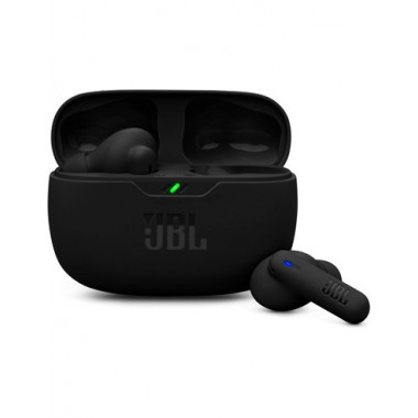 JBL Auricular Bluetooth WAVE BEAM 2 Negro Con Cancelacion De Ruido y Esstuche de Carga