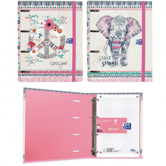 Carpeta OXFORD Soft A4 con 4 Anillas Rectangular