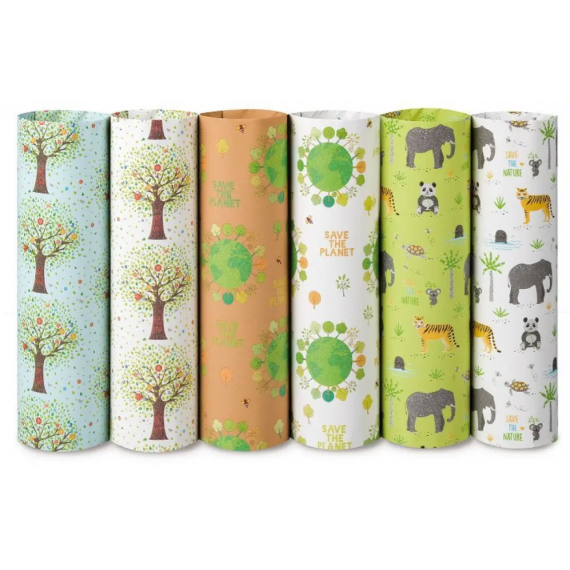 Papel de Regalo Planet 0.70X3 Metros  TM ELECTRON