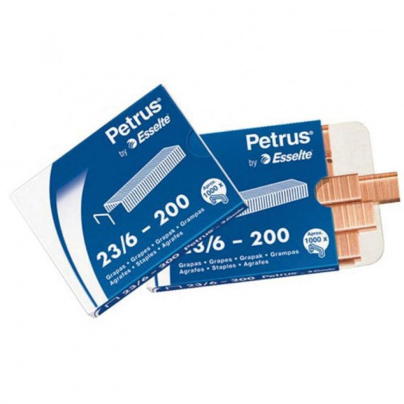 Grapas PETRUS 23/6 Caja 1000 Unidades