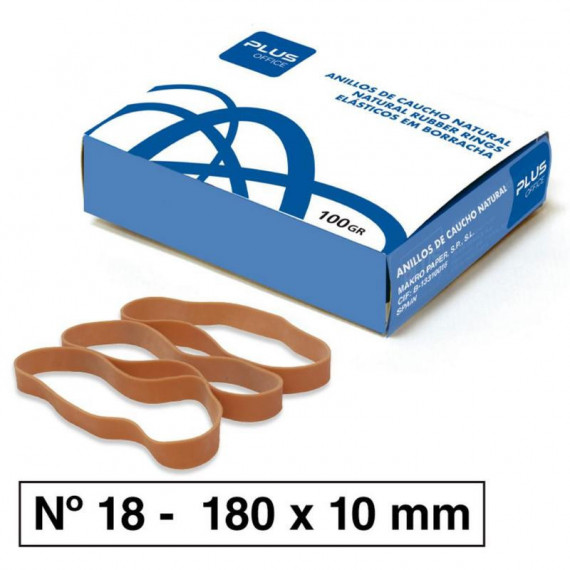 Anillos de Goma Elásticos 100 G Número 18 Anchas