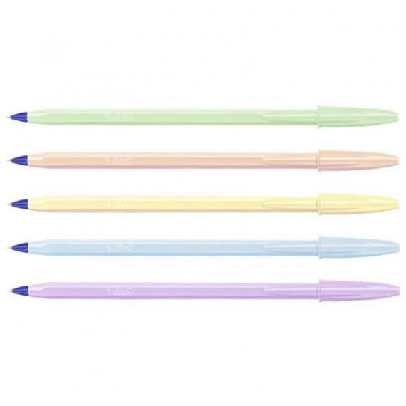 Bolígrafo de Tinta de Aceite BIC Cristal Edición Pastel Trazo 0,4 Mm Azul