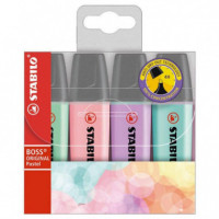 Rotulador Fluorescente STABILO 4 Colores Pastel 70/4-3 - Guanxe Atlantic Marketplace