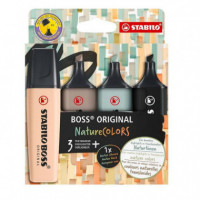 Rotuladores STABILO Boss Surtido Nature 70/4-2-5 4 Unidades - Guanxe Atlantic Marketplace