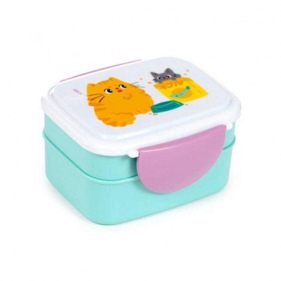 Fiambrera Taper Bento con Cierre en Clip y Cubiertos Gatos Beans  KIDS LICENSING