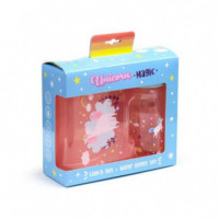 Set de Fiambrera y Botella de Agua Unicornio Mágico  KIDS LICENSING